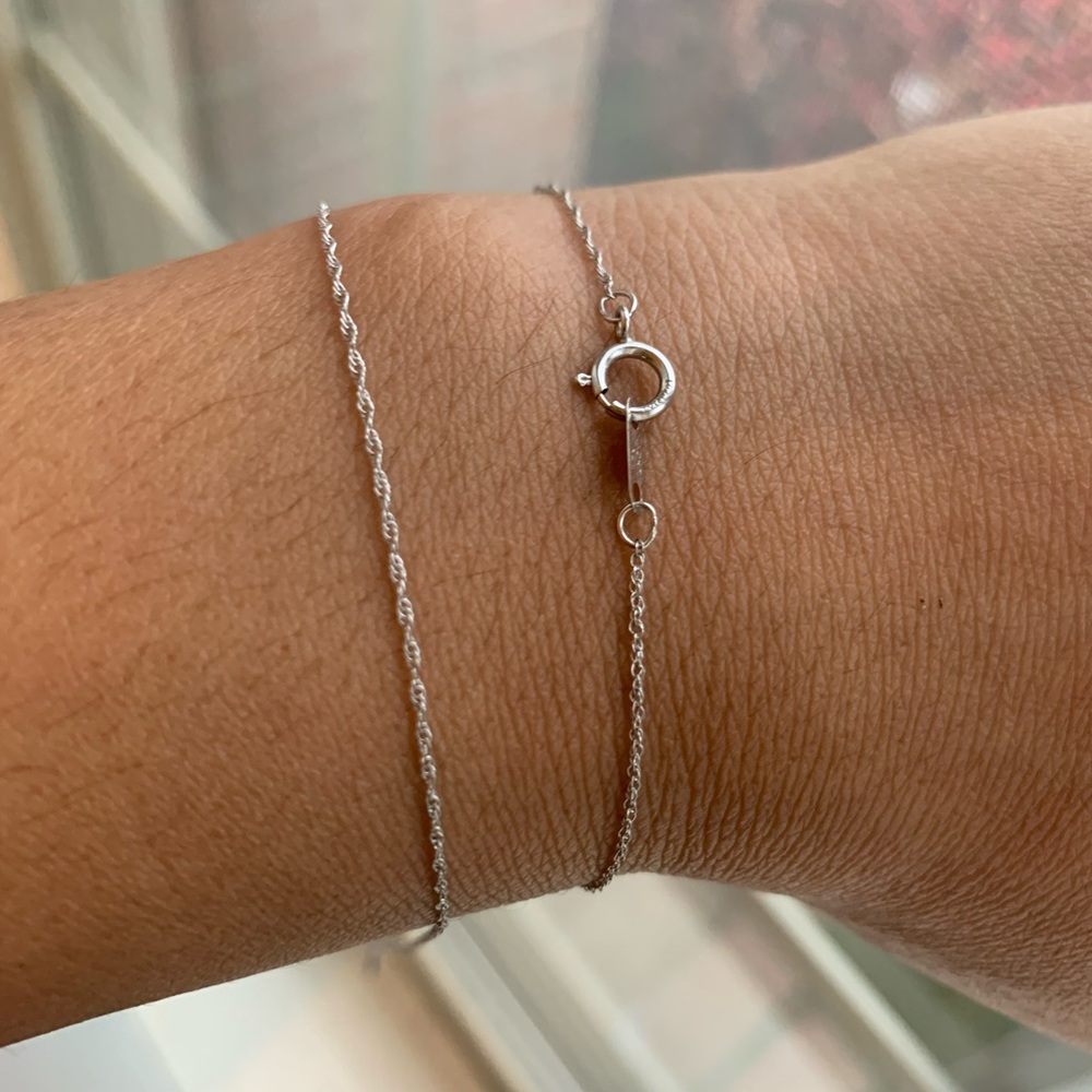 10kt White Gold Chain - 18"